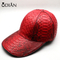 Odian Jewelry Luxury High Quality Custom Real Python Snakeskin Snake Skin Leather Snapback Hats