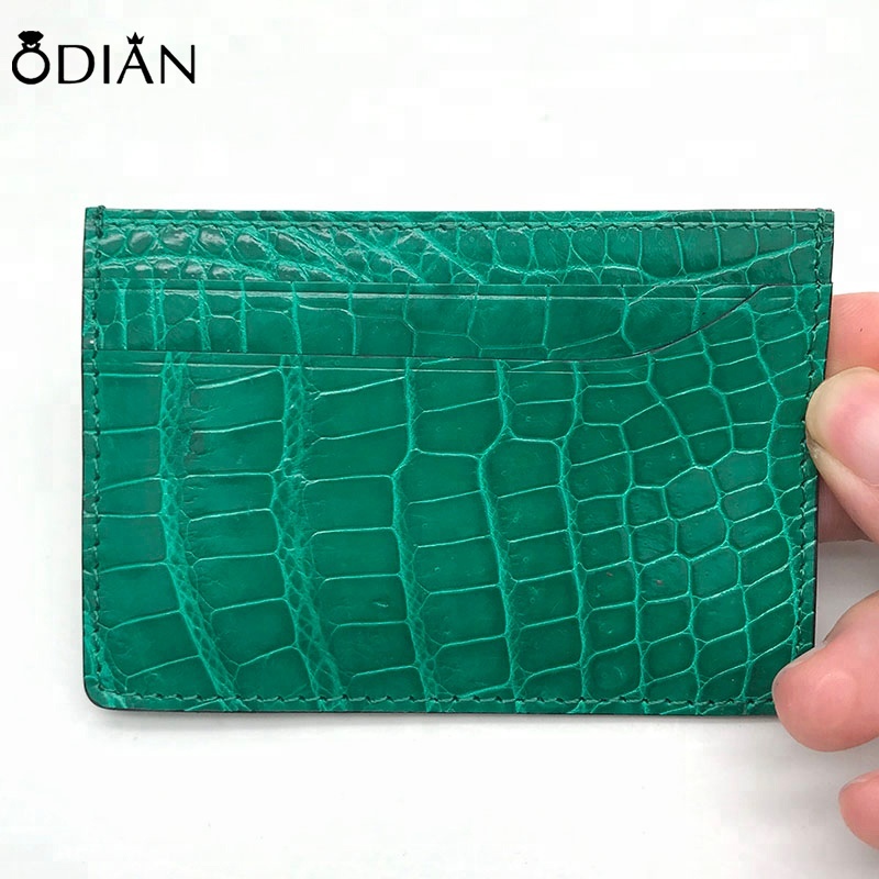 Odian Jewelry Real Crocodile leather card holder and Credit card holder for business men accessories