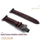 Odian Genuine cow leather emboss crocodile leather texture watch strap band apples adapter and stainless steel butterfly buckle