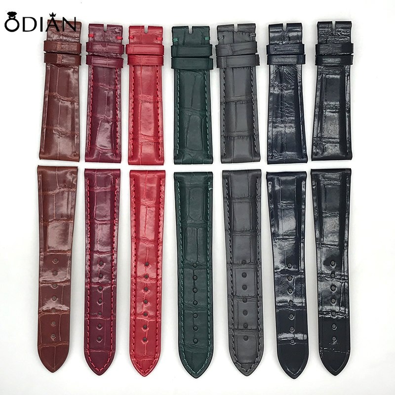 Odian Jewelry Luxury exotic Genuine Crocodile Alligator leather watch strap for men watch band for best christmas gift