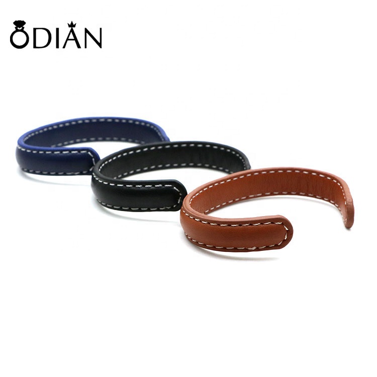 Odian Jewelry Best-selling Personalized Genuine Leather Cuff Women Bangle Bracelet