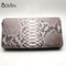 Real Natural Python Skin Leather Men Women Long Wallets Purse Genuine Leather Wallet Handbag Credit Card holder