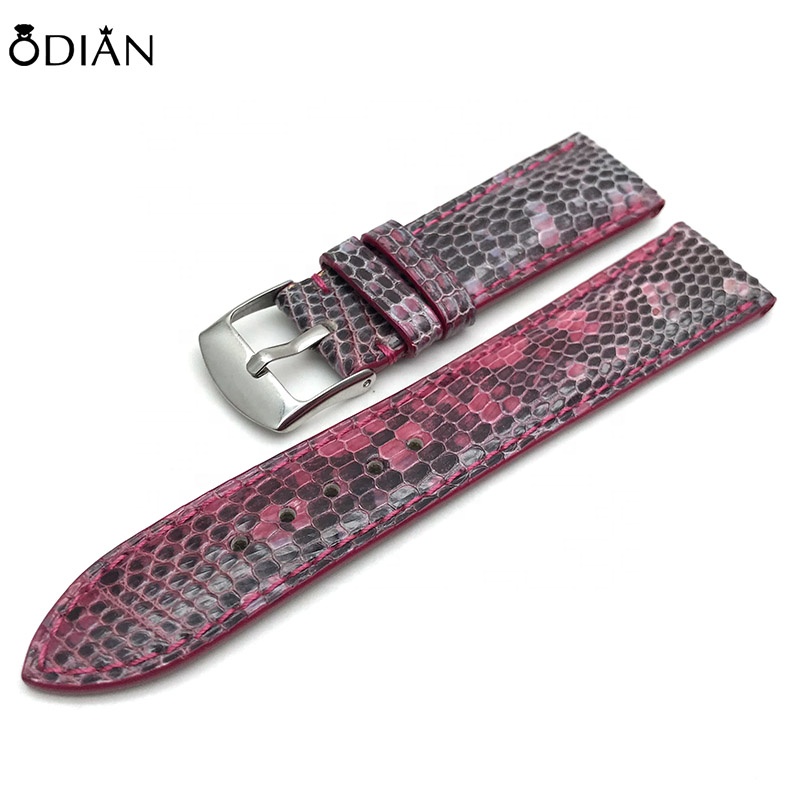 Wholesale generation unisex watch accessories leather headband leather watch with multicolor lizard pattern