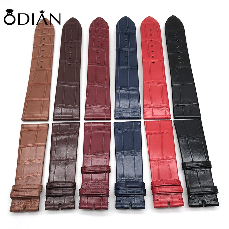 Replacement strap 12mm14mm stainless steel strap star month watch pearly lizard leather strap