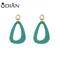 New style jewelry top colorful set stingray leather skin with stainless steel earring
