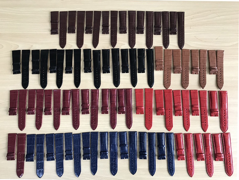 Best selling handmade lizard skin green strap is really rare animal skin dark brown watch strap watch belt