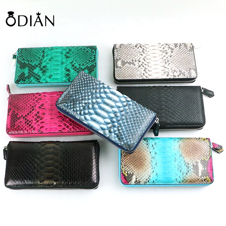 Luxury 100% Handmade Genuine business snakeskin wallet classical Python leather clutch long wallets
