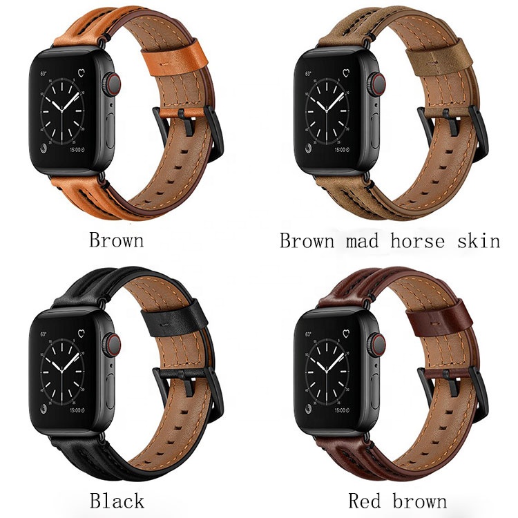 Stylish embossed leather watchband, raised watchband, quick release watch band
