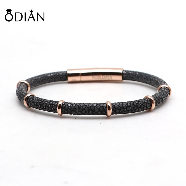 High-end atmospheric black stainless steel stingray exquisite bracelet, custom color