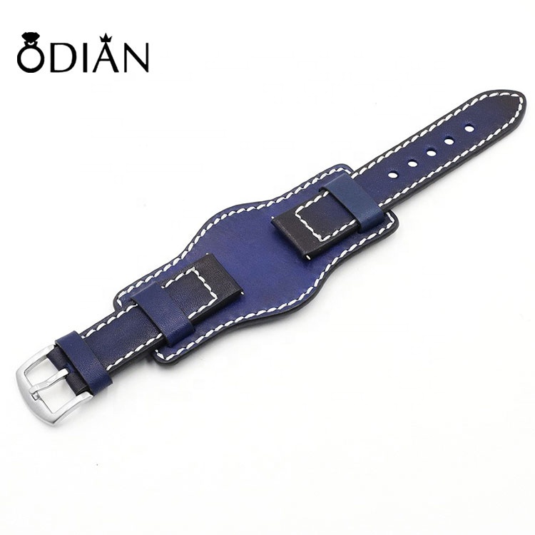 Wholesale Handmade Genuine Calf Leather Watch Strap Bracelet Watch Band for 42mm 44mm Apple Watch band
