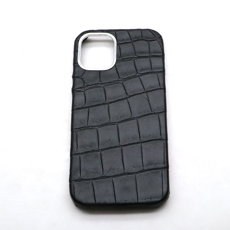 For iPhone 12 Genuine Crocodile Leather Case for iPhone Case Cover Custom logo mobile phone case