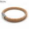 Oval shape PU stingray leather cord bracelet for men and women