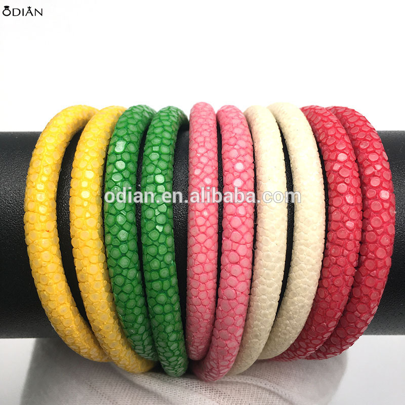 Wholesale Round Leather Cord for Bracelet and Necklace making jewelry stingray leather cord