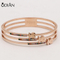 Odian Jewelry Custom Wholesale 316L Stainless Steel Bracelet IP Plated Gold Enamel Fashion Bangle Bracelets