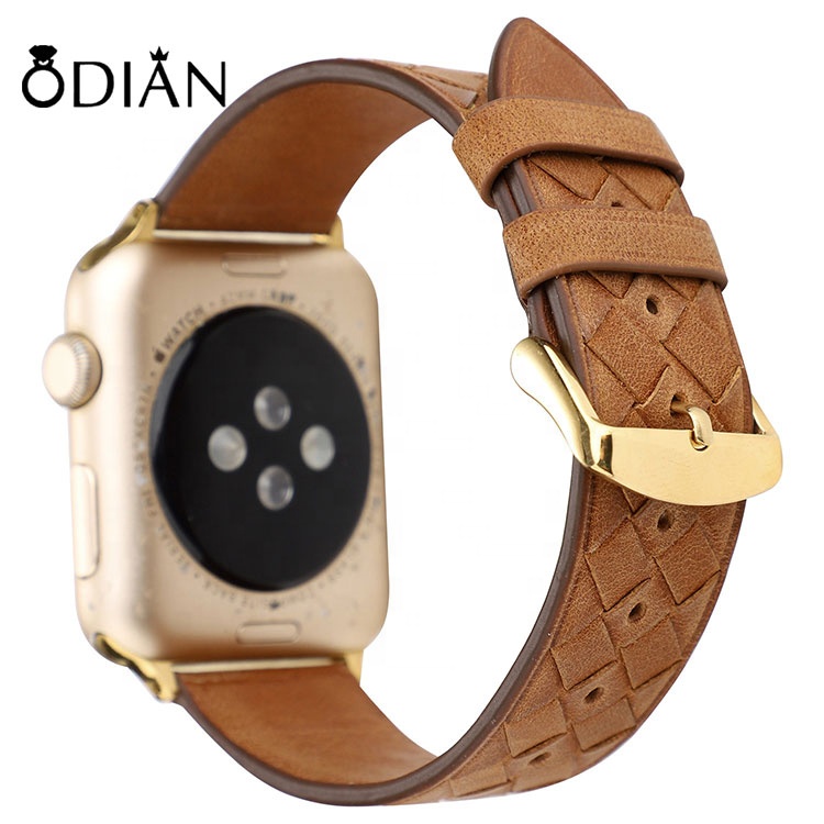 Fashion High Quality Woven Leather Strap 22mm Apple Samsung Huawei Watchband Mixed color interlace watchband
