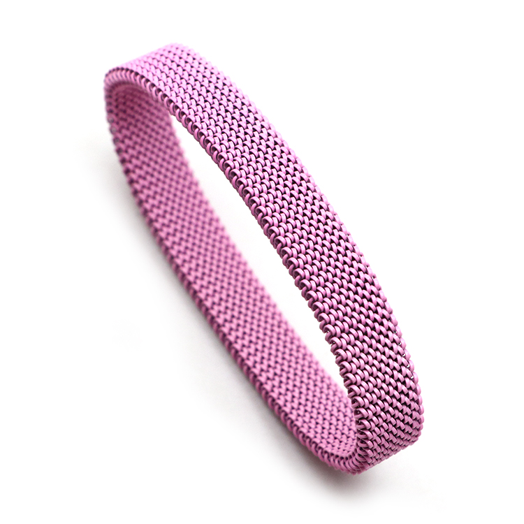 2020 New Simple Spring Elastic Design Men Women Stainless Steel Stretch Mesh Bracelet ,custom colors bangle