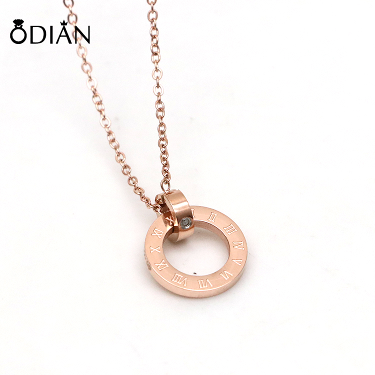 High quality stainless steel letter pendant necklace with choice of letter color