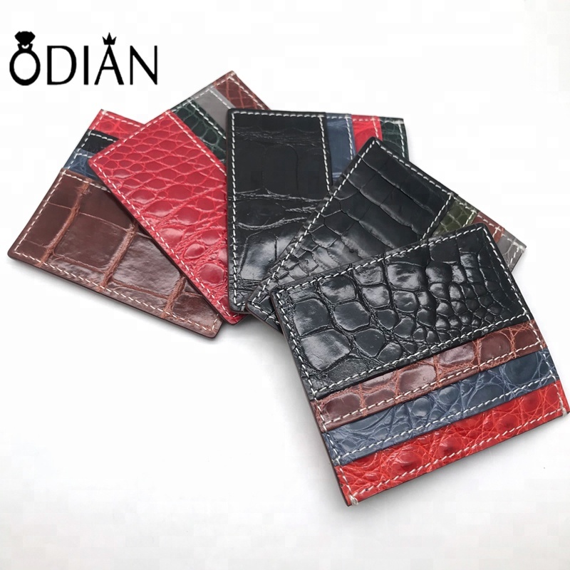 Card case and accessories crocodile leather skin card holder