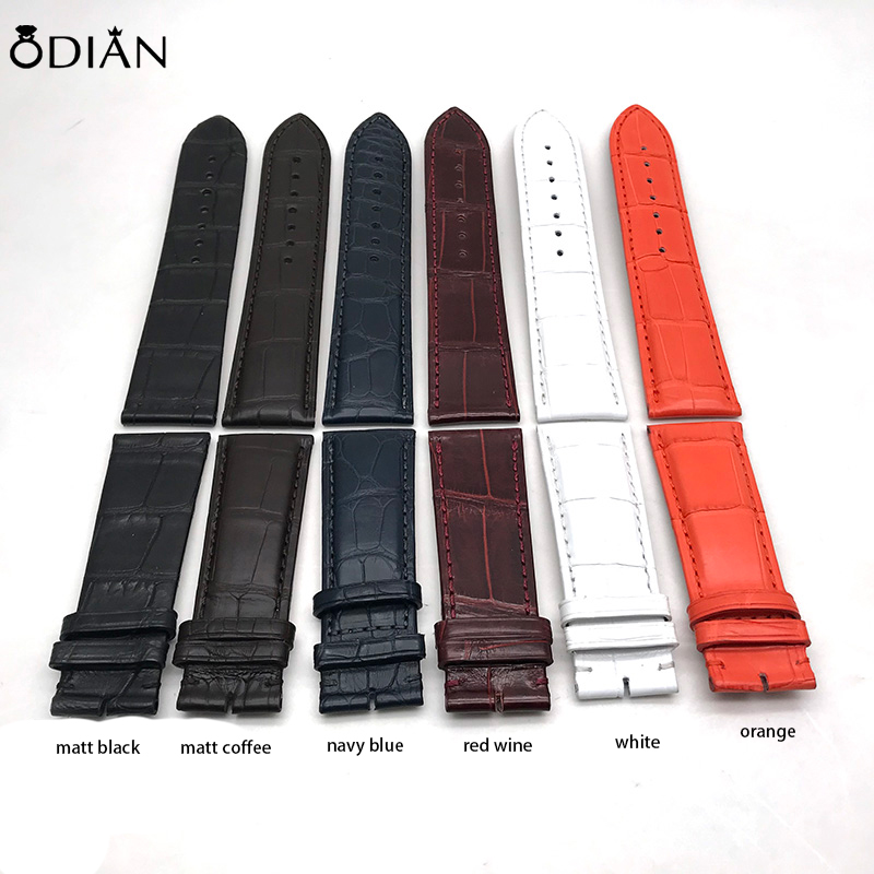 Odian Jewelry genuine alligator leather watch strap band leather