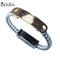 Trendy USB Charger Data Phone Cable New Stainless Steel Bracelet For Men