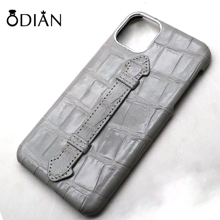Stylish non-slip design, multi-function wristband, real crocodile phone case