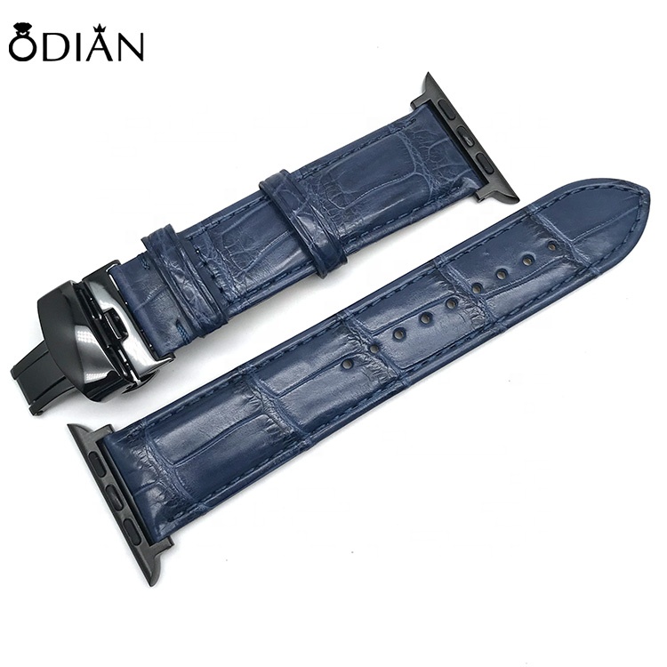 Odian Jewelry 18mm 20mm 22mm 24mm Soft 100% Real Crocodile Alligator Leather Watch Strap