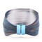 Stylish stainless steel wide-mesh eye bracelet with bow-links attached to cuff bracelets