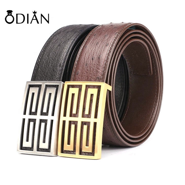 2020 high quality genuine leather belts with pin buckle mens business belt custom logo