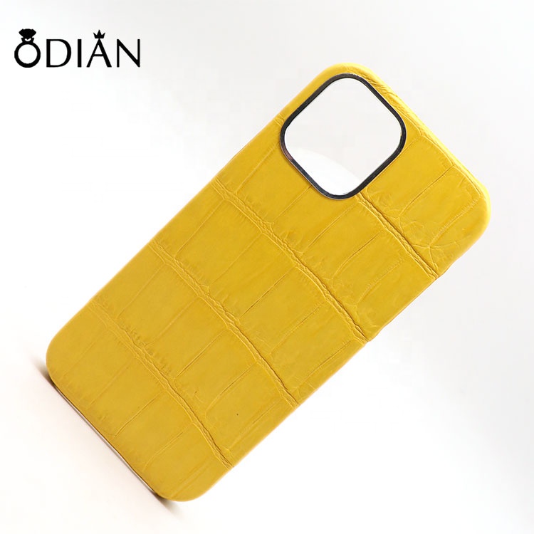 Luxury Crocodile Skin Leather Back Phone Case For iphone 12 mini Pro max,Custom - made customer logo mobile phone case