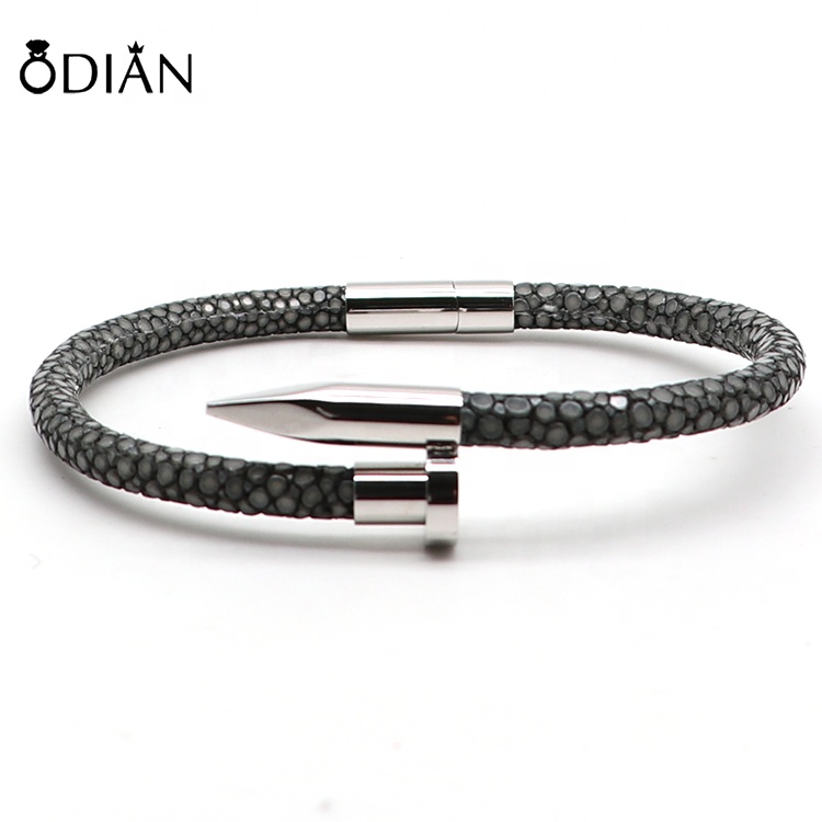 Odian Jewelry Wholesale Genuine Stingray Nail Accessory Bracelets&Bangles for Men/Women Gifts
