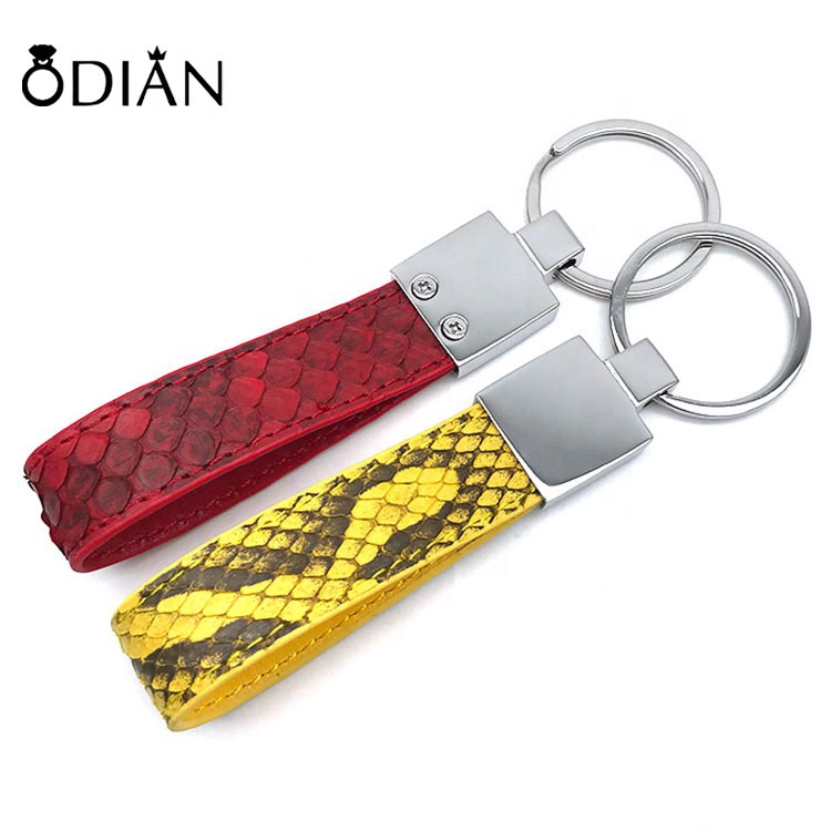 Odian Jewelry Custom personalized men leather keychain gold leather Keychain Cardholder