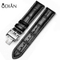 Luxury custom leather watch band Calfskin soft watch strap butterfly button open and close, variety of colors optional
