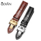 2020 Hot Sale Black Leather Watch Band 22 mm Strap Replacement Soft Leather Band with Stainless Steel Buckle High Quality