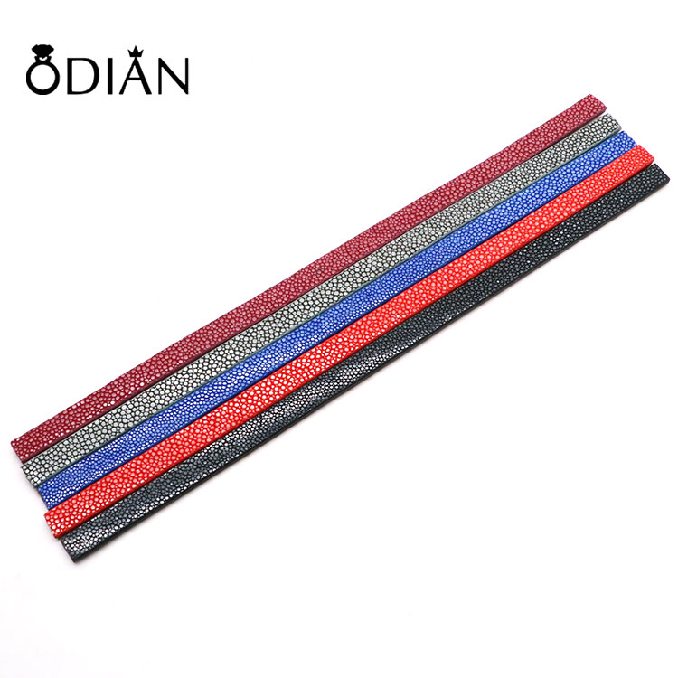 Odian Jewelry Colorful 4m, 5mm, 6mm, 8mm Genuine Round flat stingray python Leather Cord For Diy Jewelry Bracelet Cordings