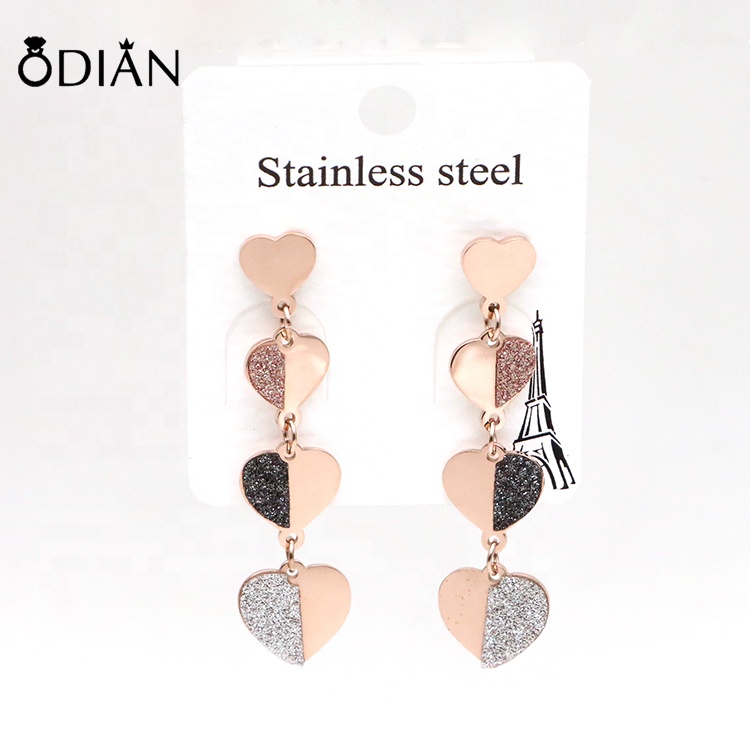 Personalized titanium steel female earring Korean style simple long tassel pendant earrings women dangle earrings