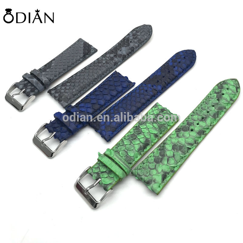Day/Date Feature and Unisex Gender dw style watches genuine stingray and python leather watch strap band