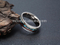Deer Antlers Titanium Ring Wedding Bands Turquoise Wood Inlaid Flat Comfort Fit