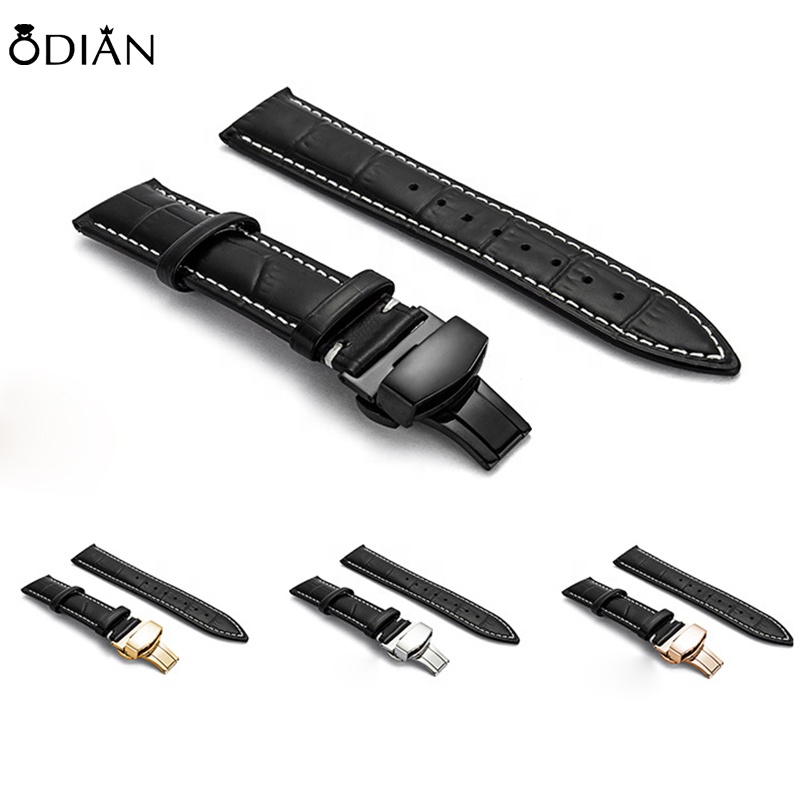 Wholesale Vintage Leather Watch Band Strap Quick Release Exchangable Waterproof 16/18/20/22/24mm Leather Strap brand in bulk
