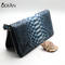 Odian Jewelry 2020 New designs high quality plain custom Genuine snake leather wallet women genuine luxury leather travel wallet