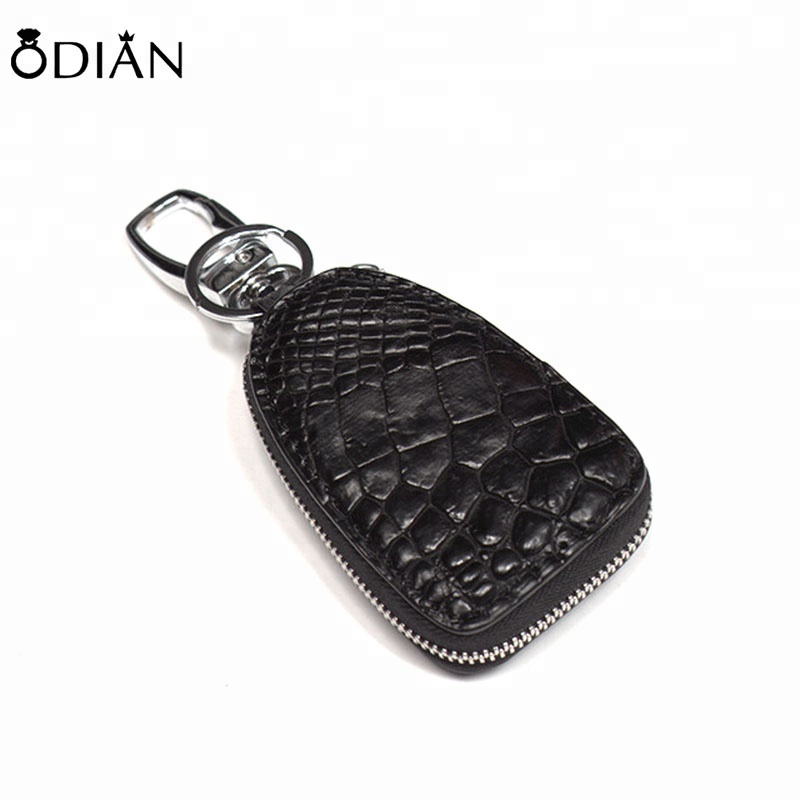 Luxury Crocodile Leather Car Key Case Wallet Keychain Bag