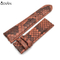 Mens 22mm Natural brown Colored Genuine Python Skin Watch Bands strap
