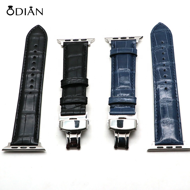 Crocodile Leather Wristband for Apple Watch 2 and 1 Colorful Watch Band Genuine Leather 38/40/44 mm the Fashion watch belt