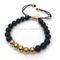 2018 stainless steel beads bracelet with onyx beads bracelet man beads bracelet for man