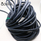 Vintage braided 6mm wide flat leather cord, diy hand-woven leather rope for making bracelet material