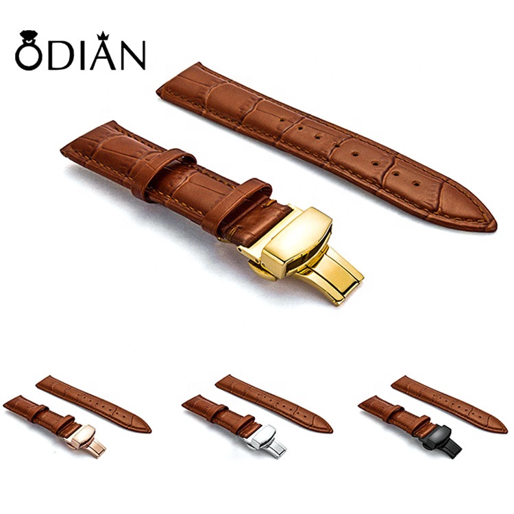 Wholesale 18mm 19mm 20mm 21mm 22mm Handmade Wrist Quick Release Watch Band Genuine Leather Watch Strap
