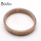 Stylish exquisite retractable stainless steel bracelet electroplated in black gold rose gold