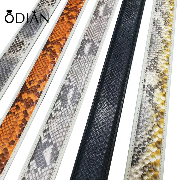 100% Genuine Python Snake Skin Leather Men's Belt natural color White Size