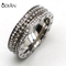 High quality stainless steel zircon hollow finger ring, Inlaid stone ring, size can be customized