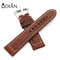Hot Sale Black Leather Watch Band 22 mm Strap Replacement Frosted Leather Band with Stainless Steel Buckle High Quality band