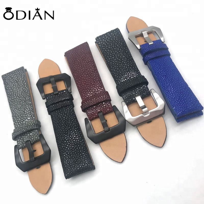 100% genuine Stingray Leather Watch Strap Real Leather Watch Band for men and women